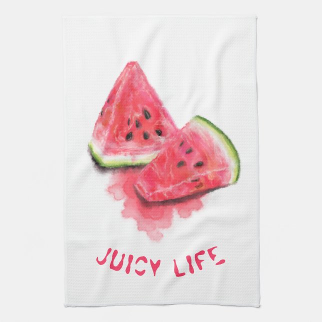 Paño De Cocina Funny Kitchen Towel Red Sweet Juicy Watermelon (Vertical)