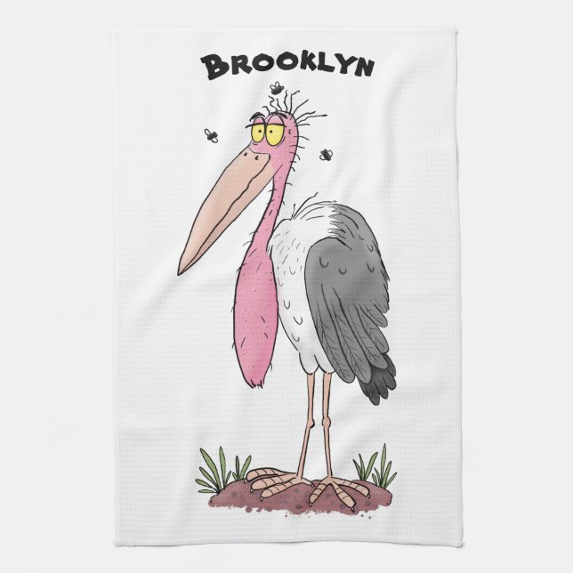 Paño De Cocina Funny marabou stork personalizado (Vertical)