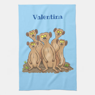 Paño De Cocina Funny meerkat ilustracion personalizado familiar