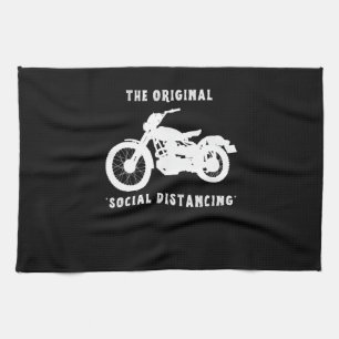 Paño De Cocina Funny Motorcycle Original Social Distance