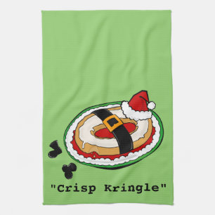 PAÑO DE COCINA FUNNY NAVIDADES HOLIDAY KRINGLE KITCHEN PLATO TOWE