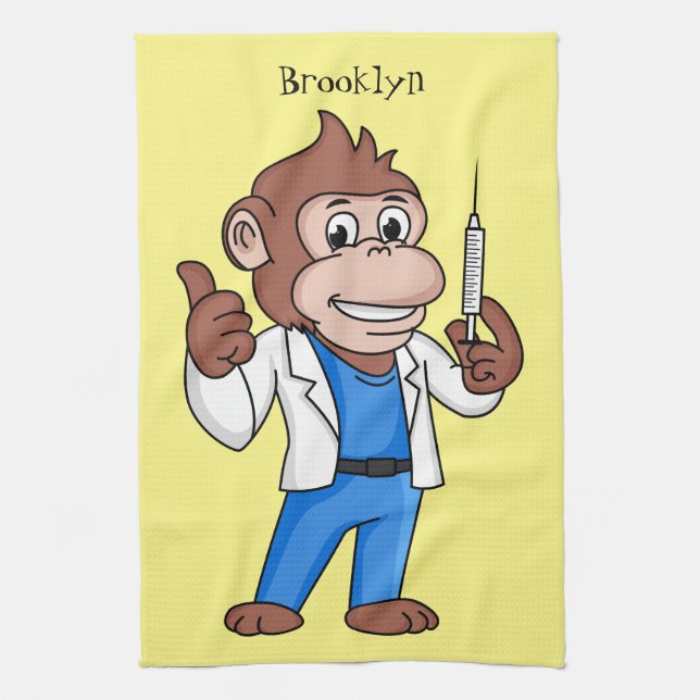 Paño De Cocina Funny orangutan ape personalizado médica (Vertical)