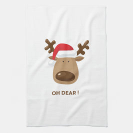 Paño De Cocina Funny Reindeer Christmas Holiday Teachers Gift 