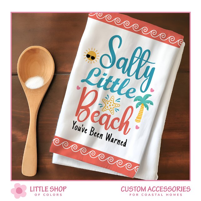 Paño De Cocina Funny Salty Little Beach Customizable (Subido por el creador)