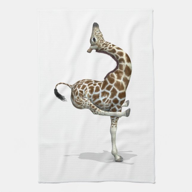 Paño De Cocina Funny Sporty Giraffe (Vertical)