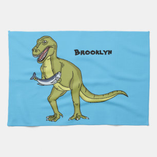 Paño De Cocina Funny T rex dinosaur ilustracion