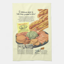 Paño De Cocina Funny Vintage Meat Institute Ad PLATTER DE PROTEÍN