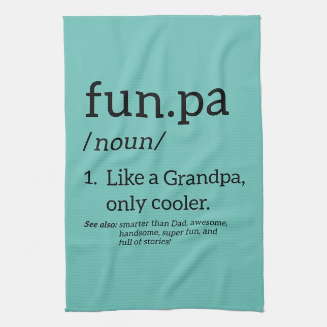Paño De Cocina Funpa Como Un Abuelo Sólo Cooler (Vertical)