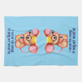 Paño De Cocina Furry Cheese Man Business Mouse Tie Glasses Nerdy