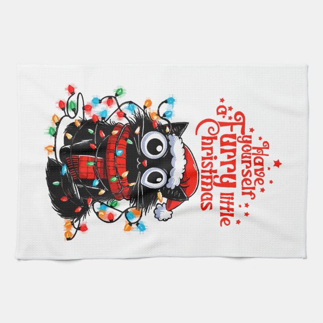 Paño De Cocina Furry Little Navidades (Horizontal)