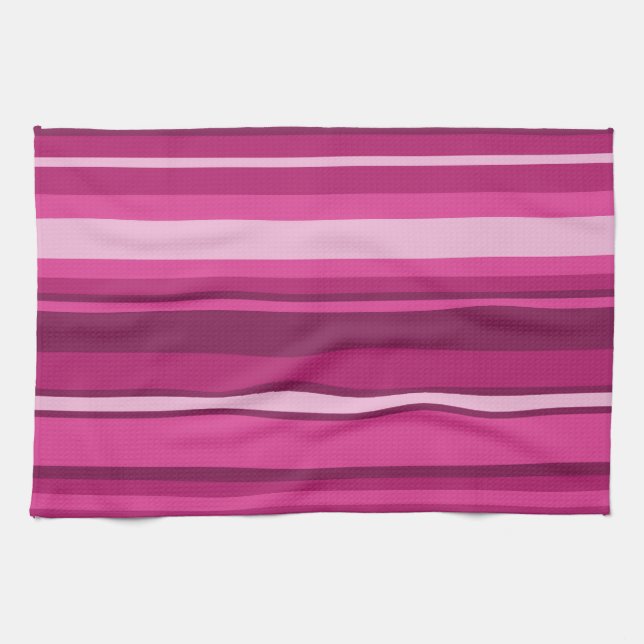 Paño De Cocina Fuschia stripes (Horizontal)