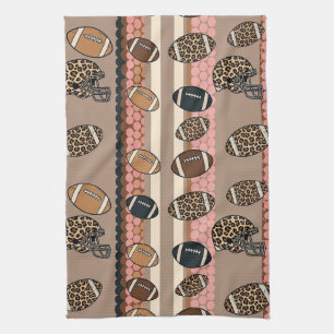 Paño De Cocina Fútbol Coquette con estampado de leopardo (3)