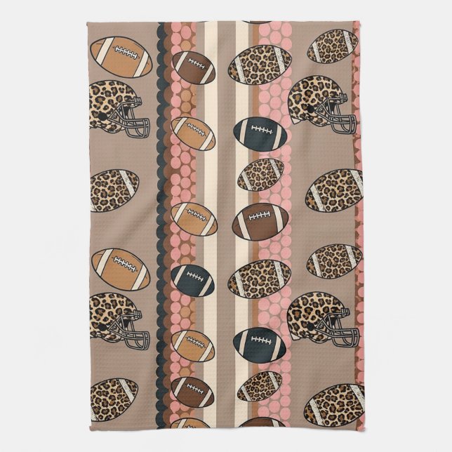 Paño De Cocina Fútbol Coquette con estampado de leopardo (3) (Vertical)
