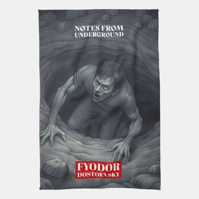 Paño De Cocina Fyodor Dostoevsky cita a escritores rusos (Vertical)