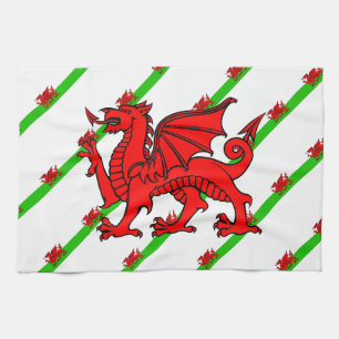 Paño De Cocina Galés raya la bandera