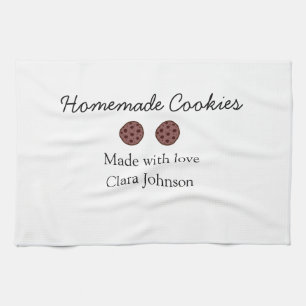Paño De Cocina Galletas caseras añade tu nombre de texto personal