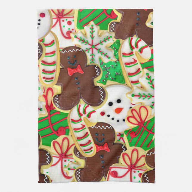 Paño De Cocina Galletas de Azúcar de Navidad (Vertical)