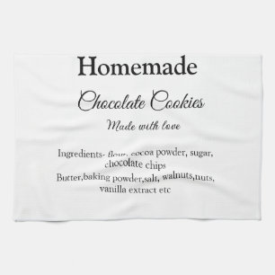 Paño De Cocina Galletas de chocolate caseras hechas con amor añad