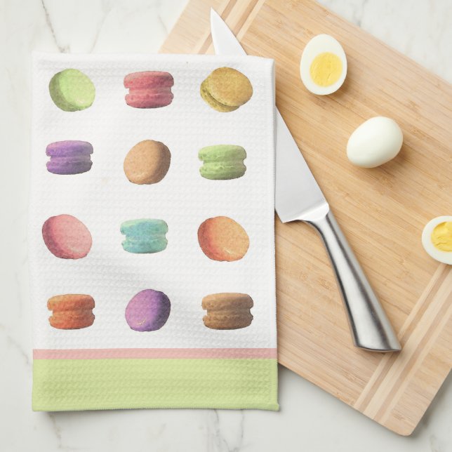 Paño De Cocina Galletas Macaroon (Doblado Cuarto)