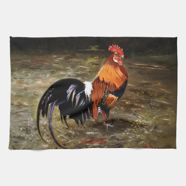 Paño De Cocina Gallo/Galo/Rooster (Horizontal)