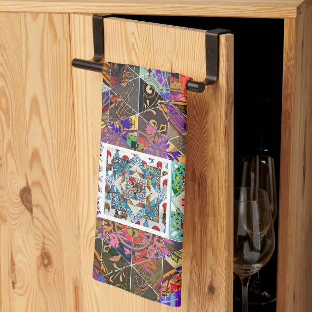 Paño De Cocina Galo de Barcelos, Portugal (Pliegue de tercios)