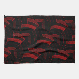 Paño De Cocina galones negros/rojos elegantes modernos