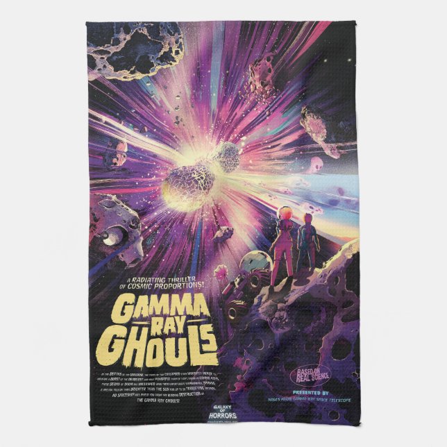 Paño De Cocina Gamma Ray Burst Pulsars Kilonova Colisión cósmica (Vertical)