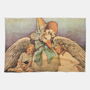 Paño De Cocina Ganso Madre Vintage Niños Jessie Willcox Smith