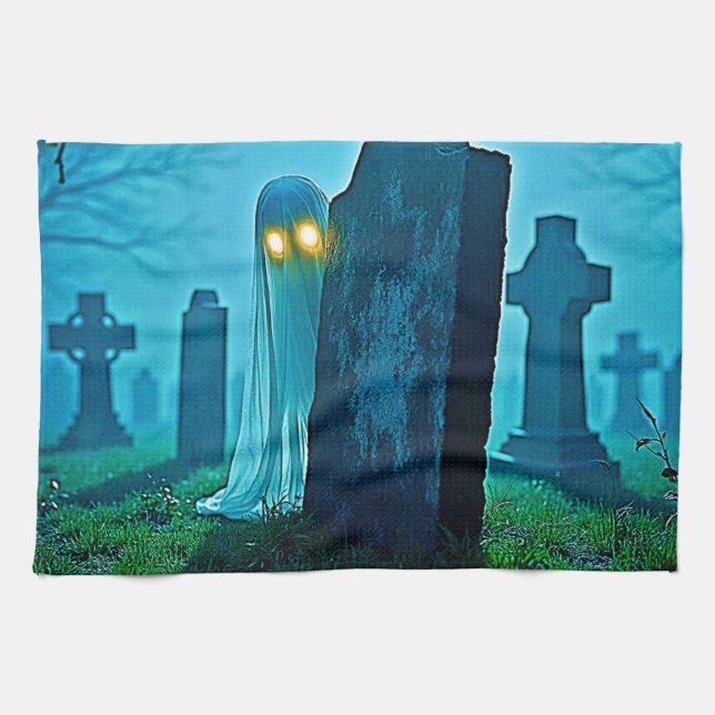 Paño De Cocina Gantasma inquietante de Graveyard Ghost (Horizontal)