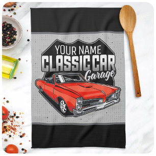 Paño De Cocina Garage de coche clásico convertible personalizado