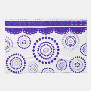 Paño De Cocina Garland ARTdeco azul violeta + tu color de fondo