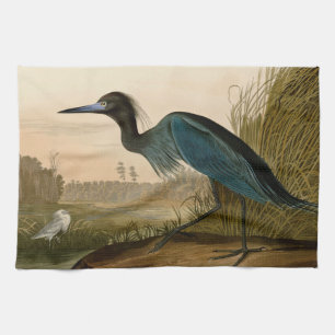 Paño De Cocina Garza Grulla Azul Impresión de Audubon Arte Coster