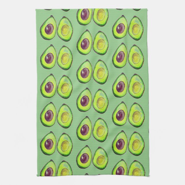 Paño De Cocina Gastronomía vegetal aguacate verde vegetal (Vertical)