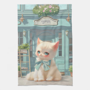 Paño De Cocina Gatito con sabor suave y azul en pastelería