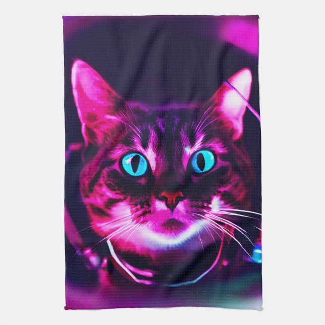 Paño De Cocina gato astronauta (Vertical)