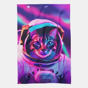 Paño De Cocina gato astronauta