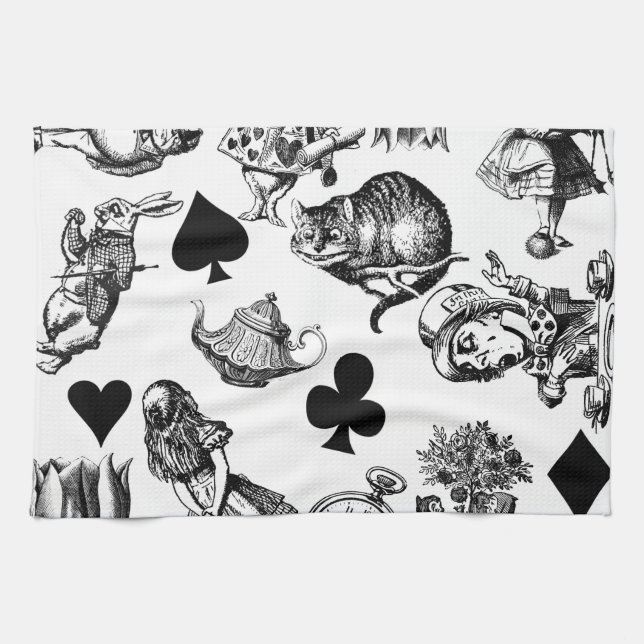 Paño De Cocina Gato Cheshire de Alice White Rabbit (Horizontal)