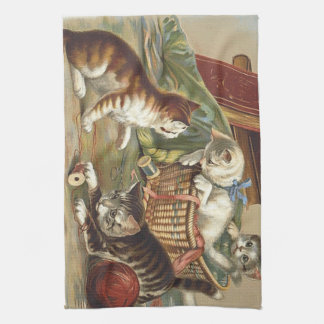 Paño De Cocina Gato curioso de la CAMISETA