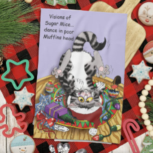 Paño De Cocina Gato de navidades
