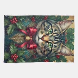 Paño De Cocina Gato de navidades 2024