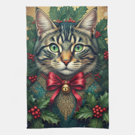 Paño De Cocina Gato de navidades 2024