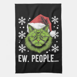 Paño De Cocina Gato divertido de Navidad, gente asquerosa, amante
