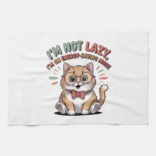 Paño De Cocina Gato en Modo de Ahorro de Energía