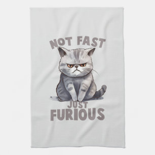 Paño De Cocina Gato gracioso - No rápido, sólo curioso