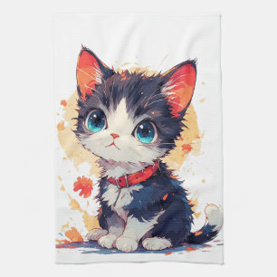 Paño De Cocina Gato Kawaii Adorable para Amantes de los Gatos
