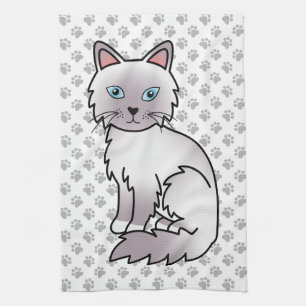 Paño De Cocina Gato lindo de Lilac Point Birman / Ragdoll & Huell