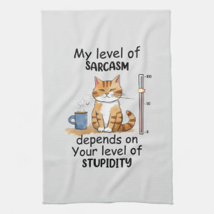 Paño De Cocina Gato Naranja suave y dulce