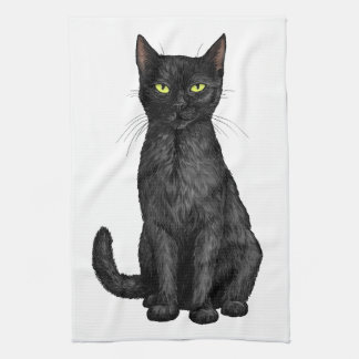 Paño De Cocina Gato negro