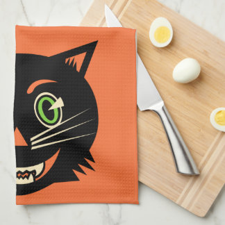 Paño De Cocina Gato negro vintage