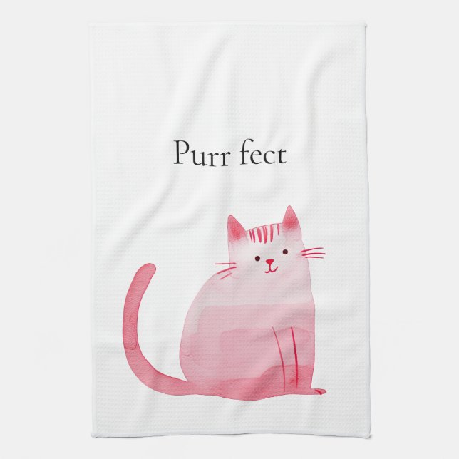 Paño De Cocina Gato Pink Purrfect (Vertical)